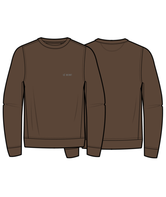 Le Bent Womens Heavyweight Grid Fleece Sweater (26/27) Cocoa