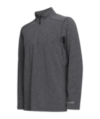 Le Bent Mens Heavyweight Grid Fleece 1/4 Zip (26/27) Dark Heather Grey