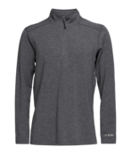 Le Bent Mens Heavyweight Grid Fleece 1/4 Zip (26/27) Dark Heather Grey