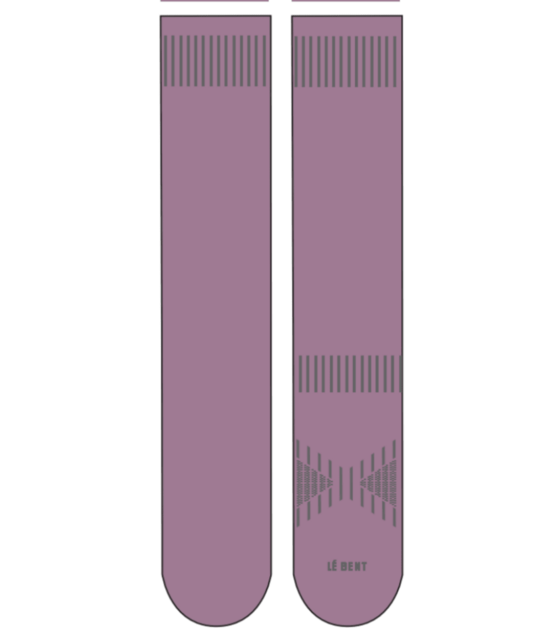Le Bent Zero Cushion Bootfit Snow Sock (26/27) Violet Ash