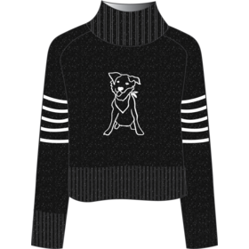 Krimson Klover Apres Mock Neck (26/27) Black/Snow Dog