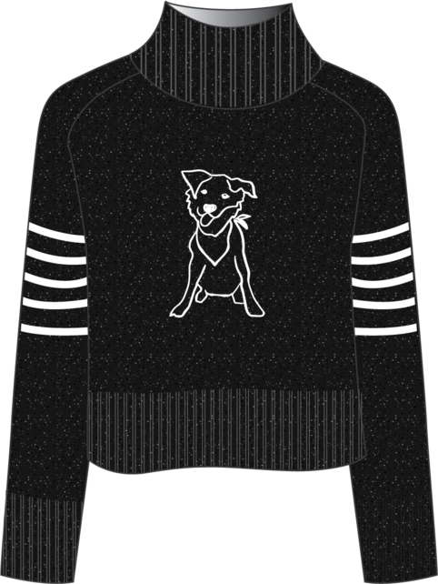 Krimson Klover Apres Mock Neck (26/27) Black/Snow Dog