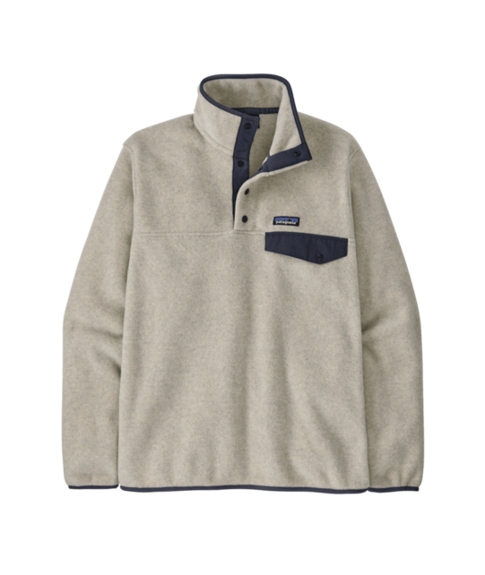 Patagonia M's Lw Synch Snap-T P/O (26/27) Oatmeal Heather W/New Navy
