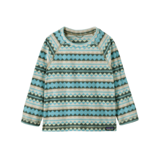 Patagonia Baby Micro D Crew (26/27) Diamond Stripe: Snowmelt Blue