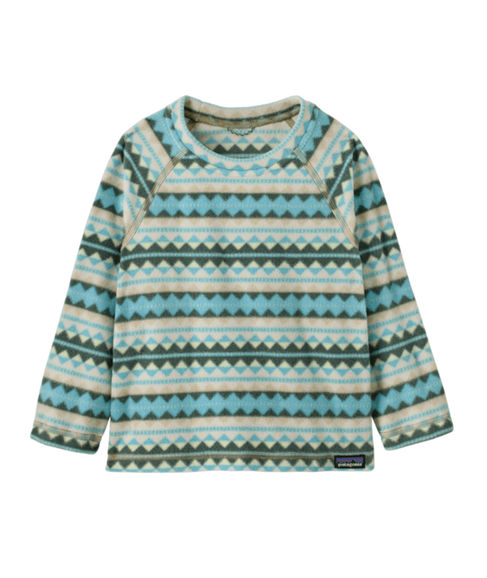 Patagonia Baby Micro D Crew (26/27) Diamond Stripe: Snowmelt Blue