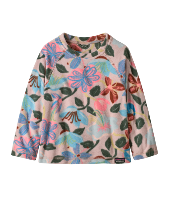 Patagonia Baby Micro D Crew (26/27) Hopes And Blooms: Fuzzy Mauve