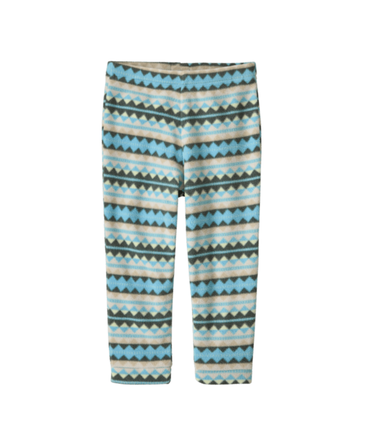 Patagonia Baby Micro D Bottoms (26/27) Diamond Stripe: Snowmelt Blue