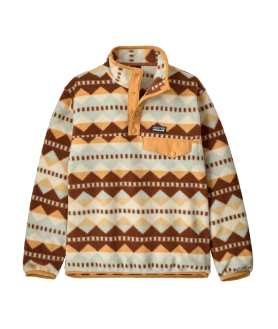 Patagonia K's Lw Synch Snap-T P/O (26/27) Diamond Stripe: Flurry Green