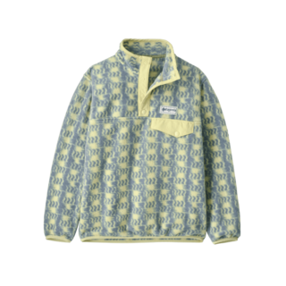 Patagonia K's Lw Synch Snap-T P/O (26/27) Hut Tripper Label: Sun Quilt Blue Sage
