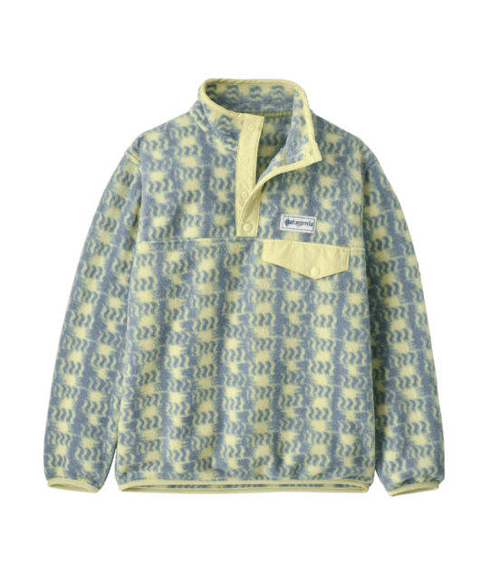 Patagonia K's Lw Synch Snap-T P/O (26/27) Hut Tripper Label: Sun Quilt Blue Sage