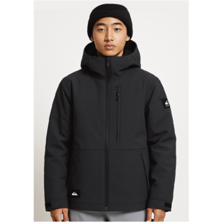 Quicksilver Boys Mission Solid Jacket (26/27) Black