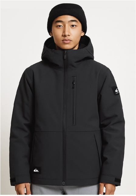 Quicksilver Boys Mission Solid Jacket (26/27) Black