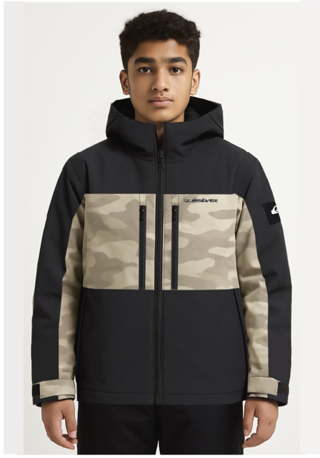 Quicksilver Boys Double Black Jacket (26/27) Black