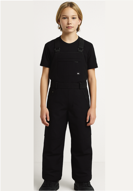 Quicksilver Boys Mash Up Youth Bib (26/27) Black