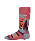 Smartwool Kids' Ski Light Cushion Sleigh Bear Otc Socks (26/27) Garden Pink