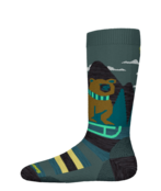 Smartwool Kids' Ski Light Cushion Sleigh Bear Otc Socks (26/27) Dusty Teal