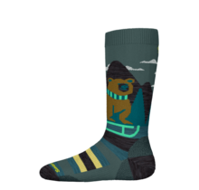 Smartwool Kids' Ski Light Cushion Sleigh Bear Otc Socks (26/27) Dusty Teal