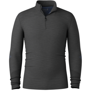 Smartwool Men's Intraknit Thermal Merino Base Layer 1/4 Zip (26/27) Charcoal-Nightfall Blue