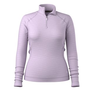 Smartwool Women's Classic Thermal Merino Base Layer 1/4 Zip Boxed (26/27) Lavender Sky Heather