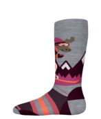 Smartwool Kids' Wintersport Full Cushion Mountain Moose Otc Socks (26/27) Light Gray-Pink