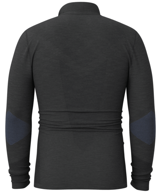 Smartwool Men's Intraknit Thermal Merino Base Layer 1/4 Zip (26/27) Charcoal-Nightfall Blue