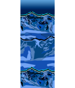 Smartwool Ski Targeted Cushion Storm Peak Print Otc Socks (26/27) Nightfall Blue