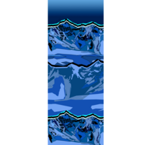 Smartwool Ski Targeted Cushion Storm Peak Print Otc Socks (26/27) Nightfall Blue