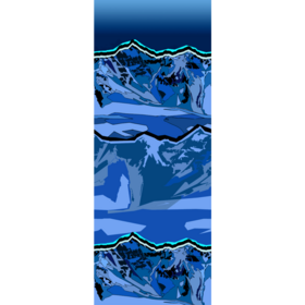 Smartwool Ski Targeted Cushion Storm Peak Print Otc Socks (26/27) Nightfall Blue