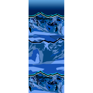 Smartwool Ski Targeted Cushion Storm Peak Print Otc Socks (26/27) Nightfall Blue