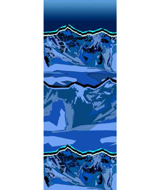 Smartwool Ski Targeted Cushion Storm Peak Print Otc Socks (26/27) Nightfall Blue