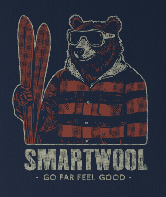 Smartwool Men's Bearly Plaid Active Long Sleeve Graphic Tee (26/27) Deep Navy