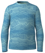 Smartwool Kids' Classic Thermal Merino Base Layer Crew Boxed (26/27) Indigo Linear Peaks
