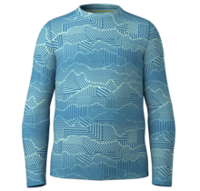 Smartwool Kids' Classic Thermal Merino Base Layer Crew Boxed (26/27) Indigo Linear Peaks