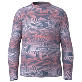 Smartwool Kids' Classic Thermal Merino Base Layer Crew Boxed (26/27) Nightfall Linear Peaks