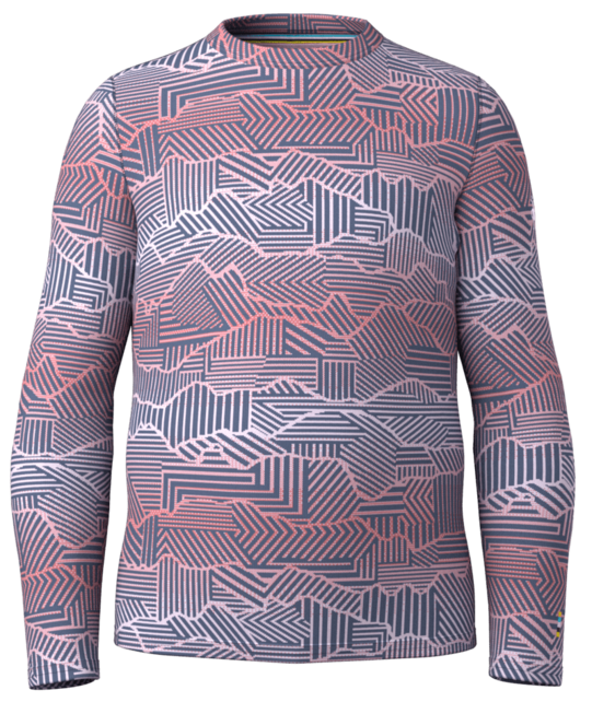 Smartwool Kids' Classic Thermal Merino Base Layer Crew Boxed (26/27) Nightfall Linear Peaks