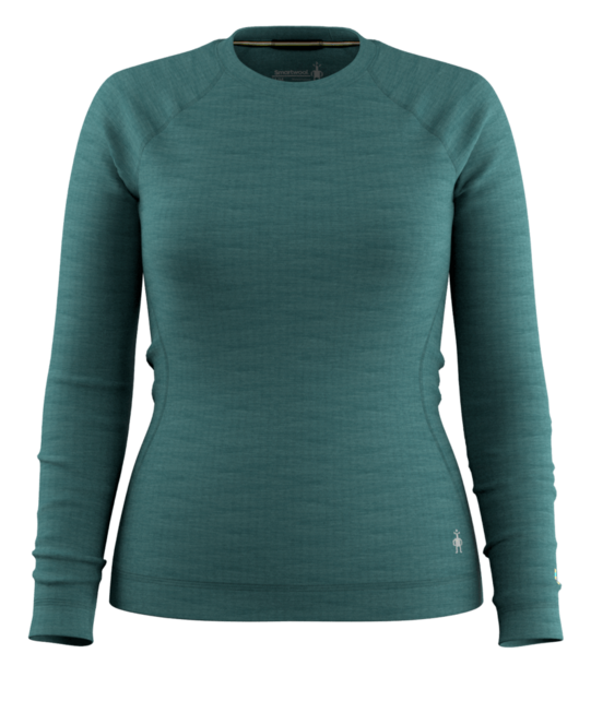 Smartwool Women's Classic Thermal Merino Base Layer Crew Boxed (26/27) Dark Teal Heather