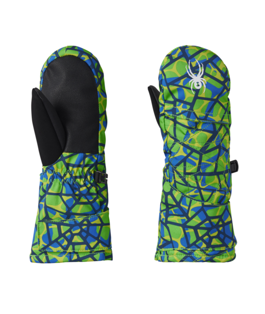 Spyder Kids Toddler Cubby Ski Mittens (26/27) Strobe Green Webs