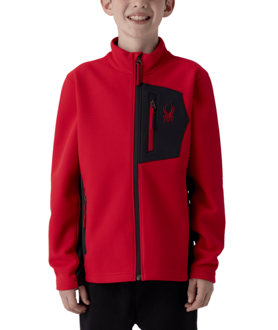 Spyder Kids Bandit Sweater Fleece Jacket (26/27) Spyder Red