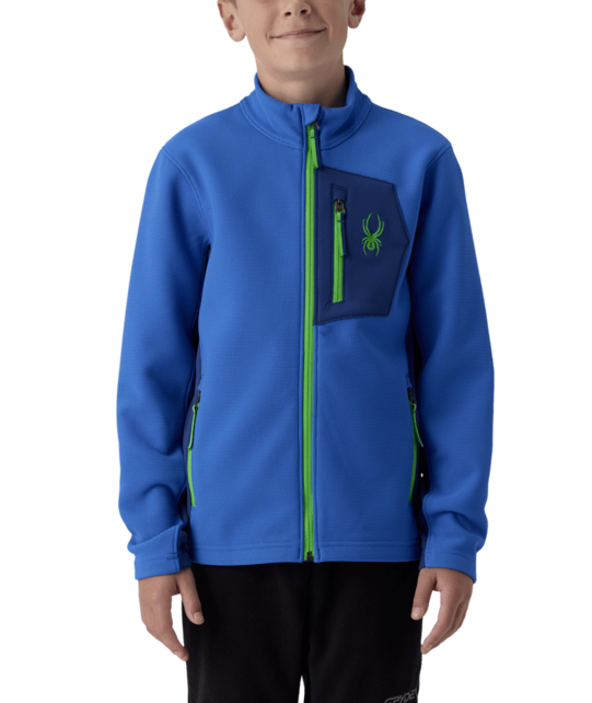 Spyder Kids Bandit Sweater Fleece Jacket (26/27) Bold Blue