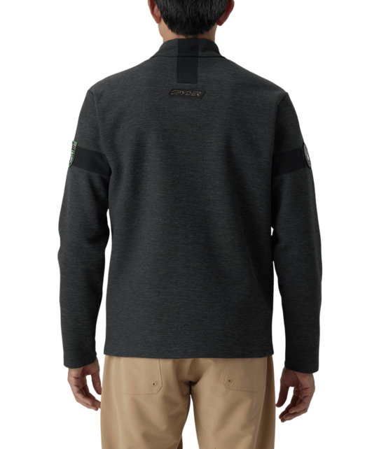 Spyder Wengen Sweater Fleece Jacket (26/27) Black Melange
