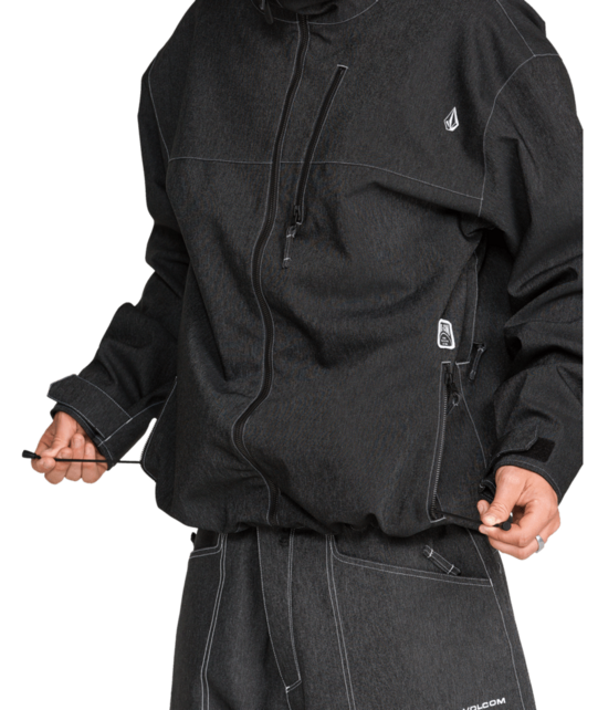 Volcom Top Stitch Jacket (26/27) Black Denim