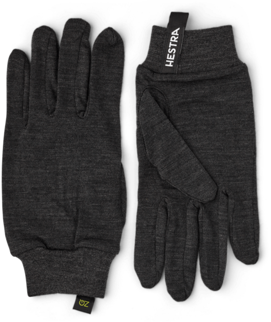Hestra Merino Wool Liner Active Charcoal (26/27) Charcoal