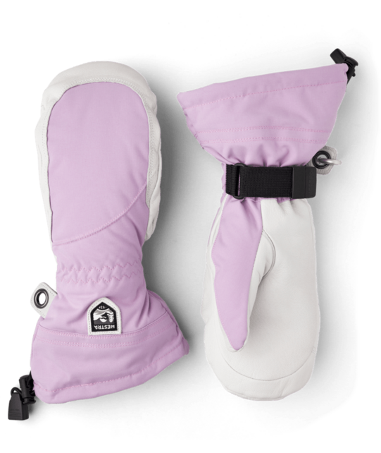 Hestra Womens Heli Mitt (26/27) Syringa/Offwhite