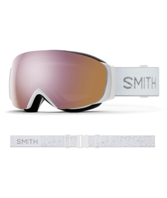 Smith I/O Mag S (26/27) White Chunky Knit | Chromapop Everyday Rose Gold Mirror O/S