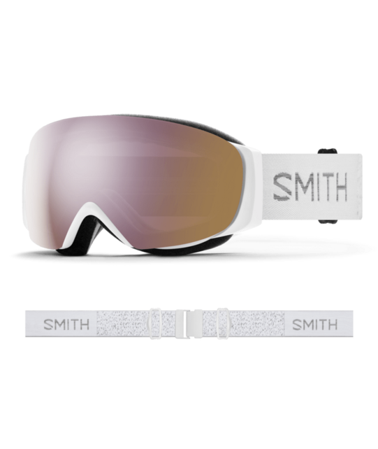 Smith I/O Mag S (26/27) White Chunky Knit | Chromapop Everyday Rose Gold Mirror O/S