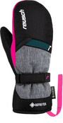 Reusch Alpine Ski Junior Mitten, Flash Gore-Tex (25/26) Black-Blk Melange-Pnk Glo-7771