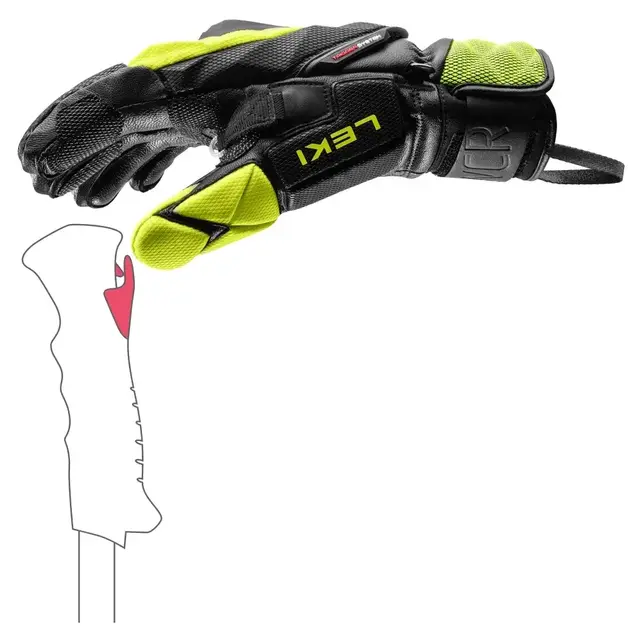 Leki Wcr Venom Sl 3D (25/26) Black/Ice Lemon