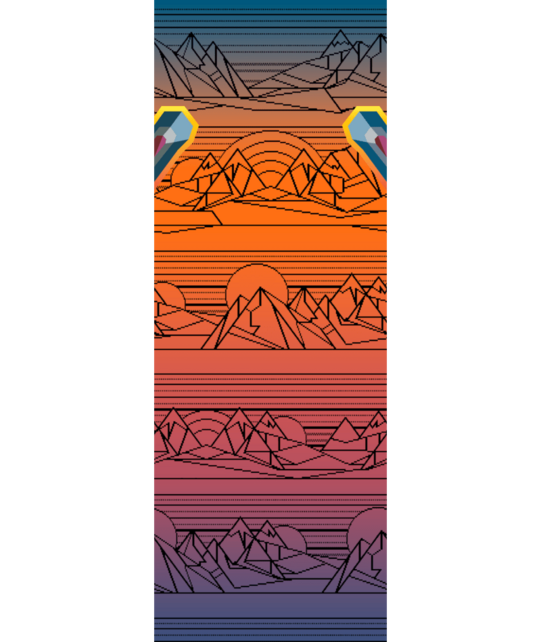 Smartwool Ski Zero Cushion Geo Peaks Print Otc Socks (25/26) Orange Rust-L17