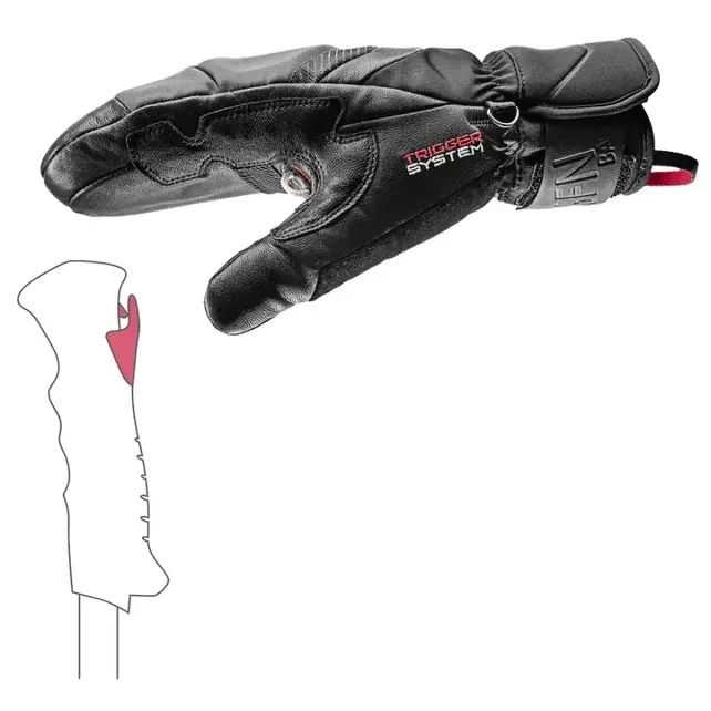 Leki Griffin Base 3D Mitt (26/27) Black