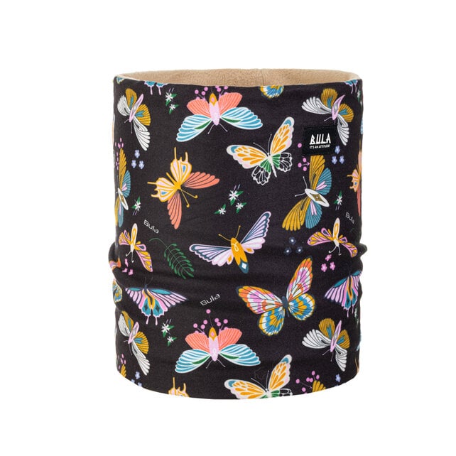 Bula Kids Therma-Fleece Neck Gaiter (26/27) Butterfly Black